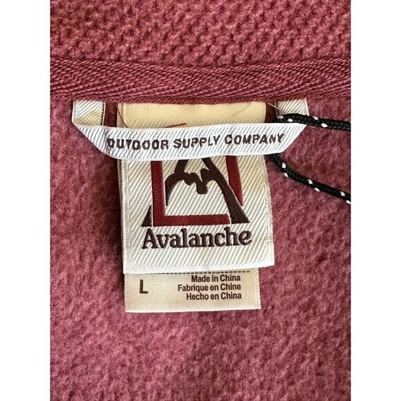 Avalanche Burgundy Full Zip Mock Neck Long Sleeve Jacket w/Pockets Women's Sz L - Picture 10 of 12